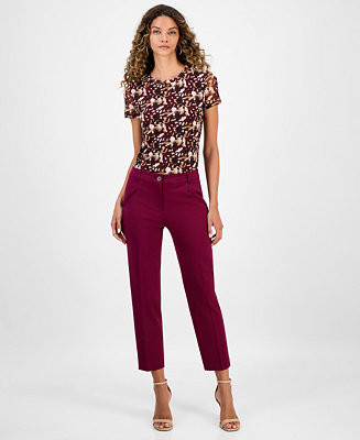 Bar III Women's Compression High-Rise Straight-Leg Pants, Macy's Exclusive - Macy's | Macy's