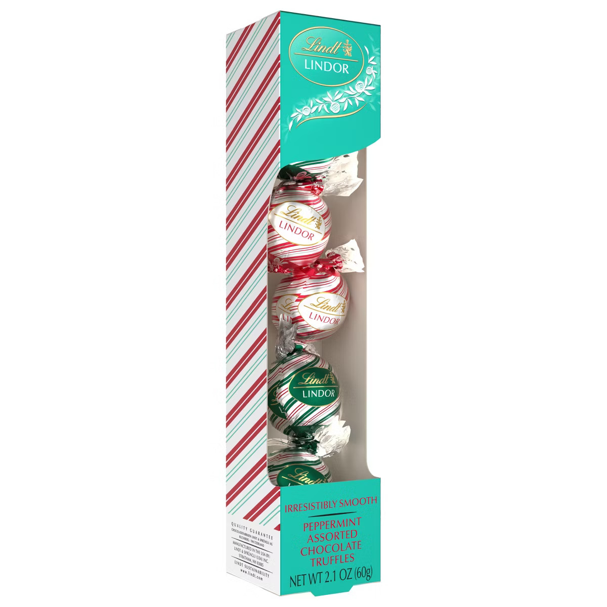 Lindt LINDOR Christmas Peppermint Duo Favor Box - 2.1oz | Target