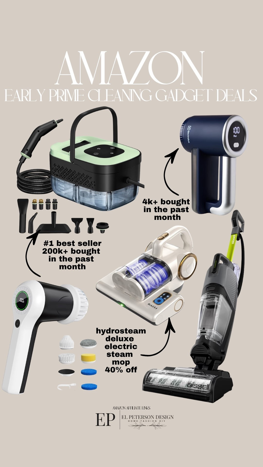 Amazon Early Prime Deals
Vacuum
Fabric shaver
Steamer
Handheld mop
Scrubber spinner

#LTKSaleAlert #LTKHome