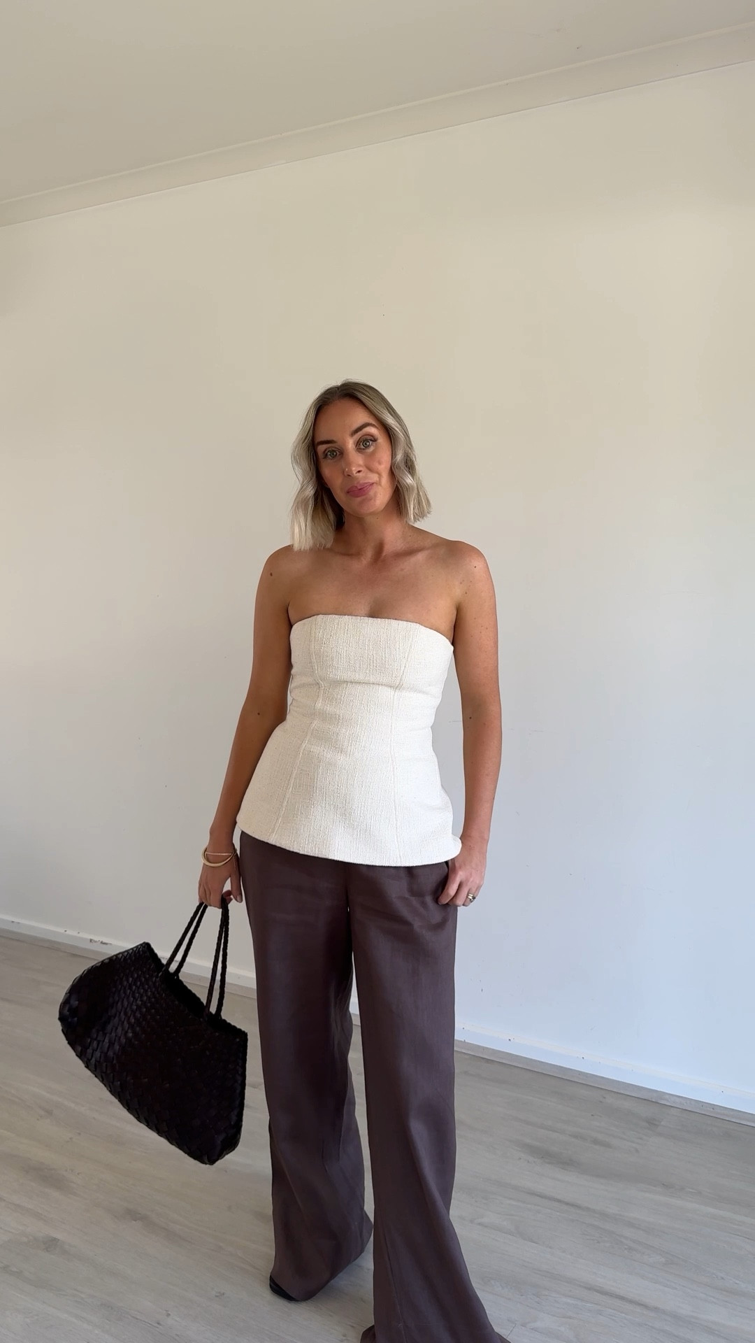 Wearing - 
Strapless top from Dissh
Bag from Dragon Diffusion
Linen trousers by Dissh
Sandals by Tony Bianco

#LTKaustralia #LTKstyletip #LTKsummer