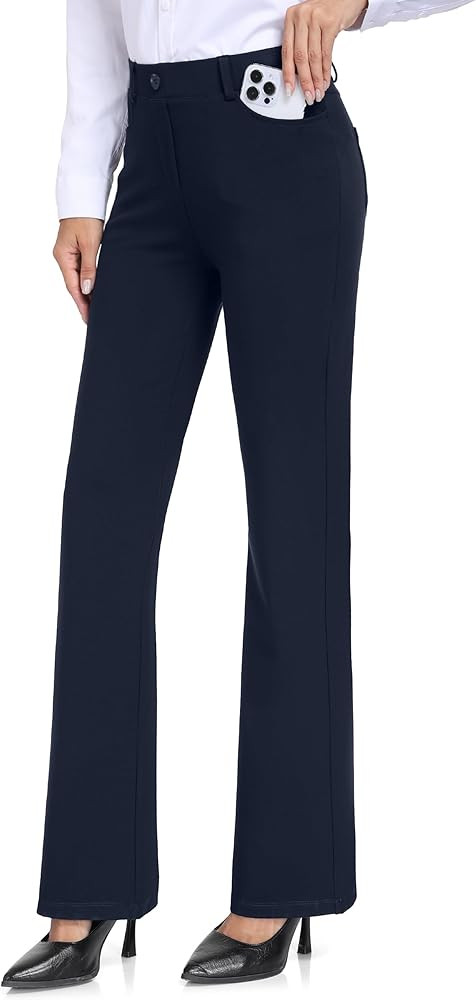 Tall Women's 34/36/38 Inseam Bootcut Dress Pants Office Work Yoga Slacks Stretch Business Casual ... | Amazon (US)