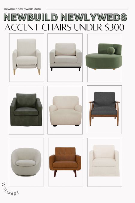 Check out these gorgeous accent chairs all under $300 at Walmart! 

#LTKHome #LTKFamily