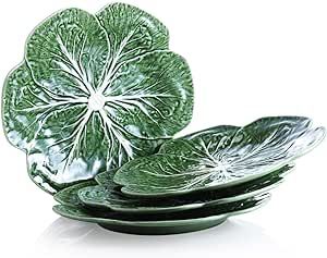 Bordallo Pinheiro Cabbage Green Dinner Plate, Set of 4 | Amazon (US)