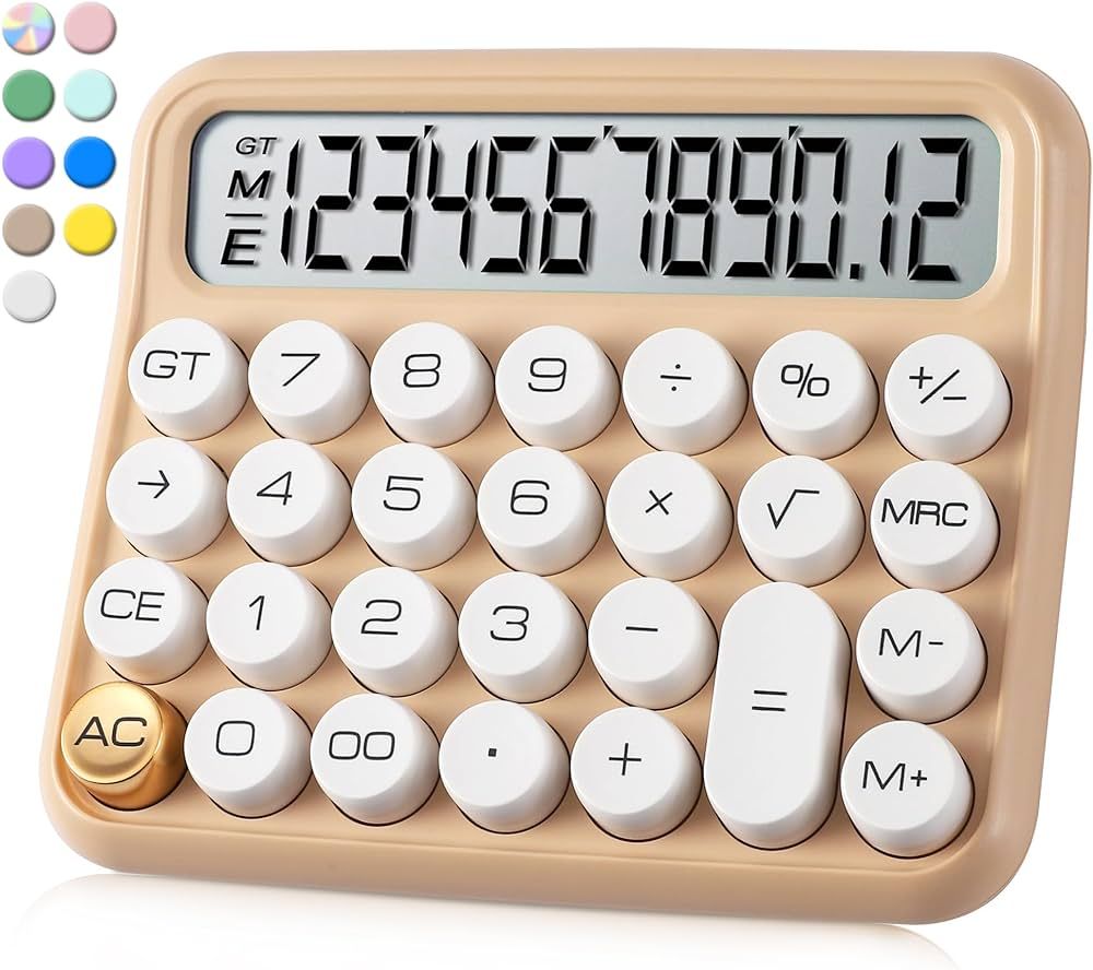 VEWINGL Mechanical Switch Calculator 12 Digit,Desktop Large Display and Buttons,Calculator with L... | Amazon (US)