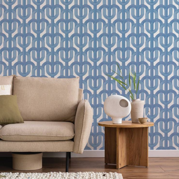 Tempaper Peel and Stick Wallpaper Lattice Blue | Target