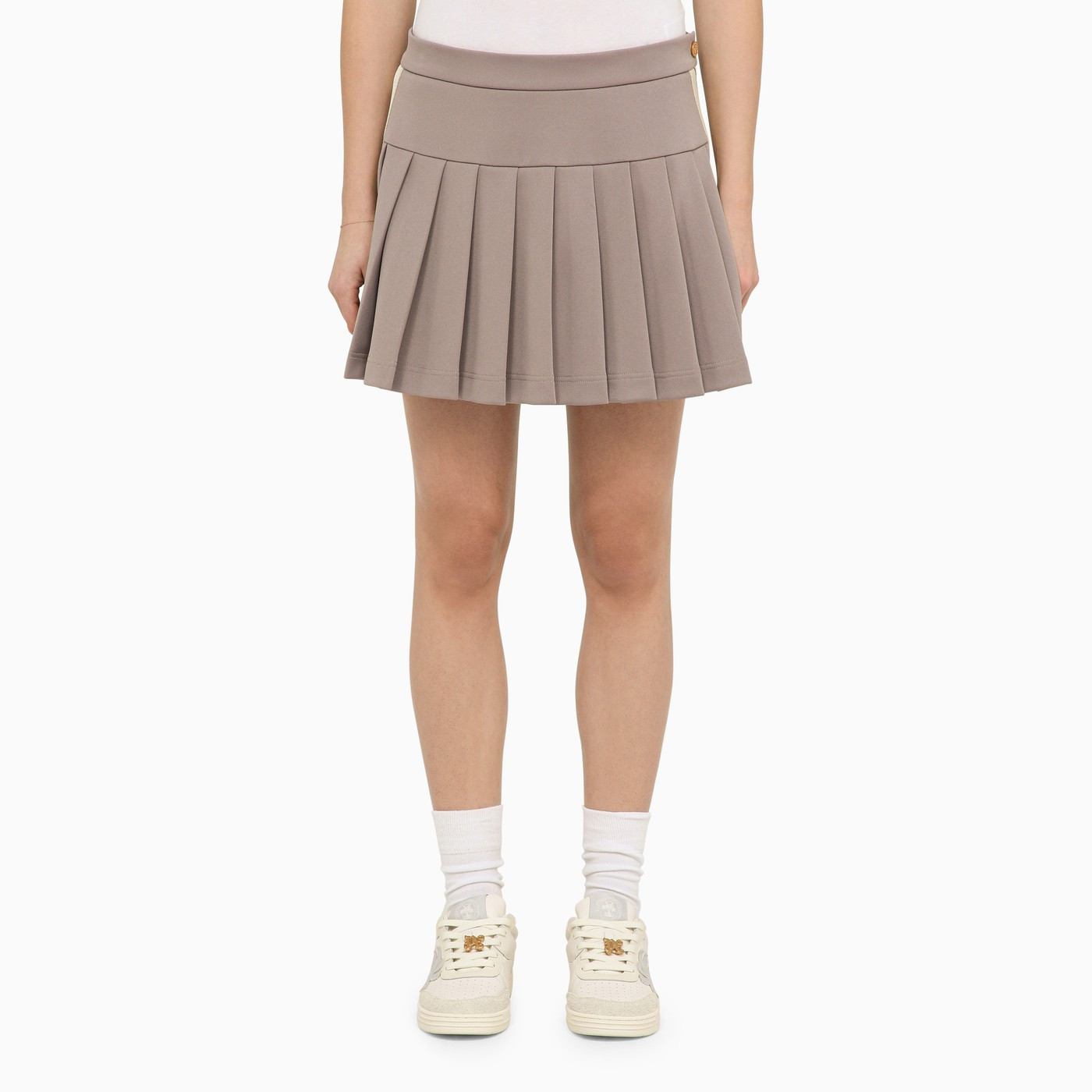 Lilac pleated mini skirt | The Double F