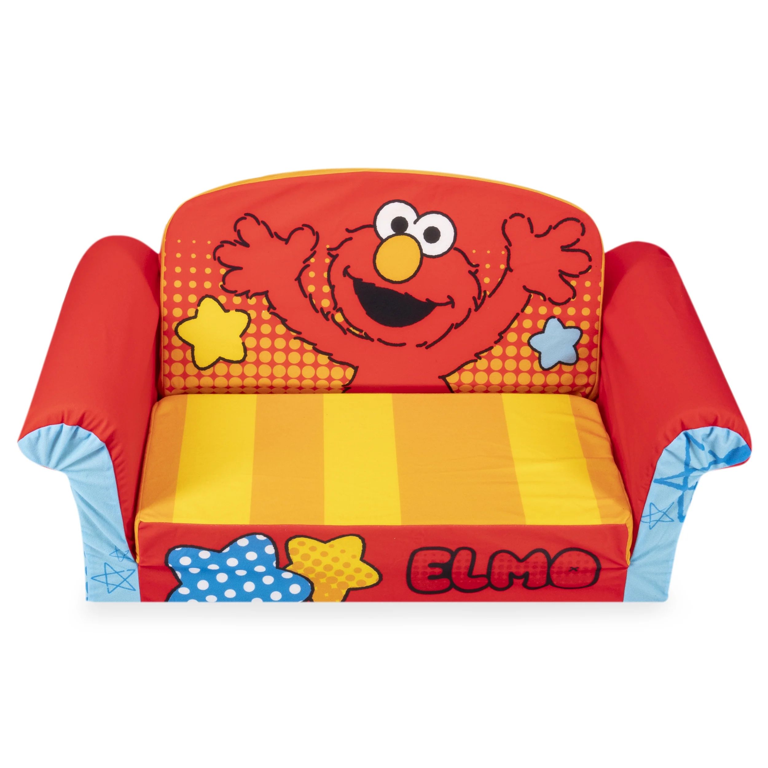 Marshmallow Furniture, Children's 2-in-1 Flip Open Foam Sofa, Sesame Street’s Elmo, by Spin Mas... | Walmart (US)