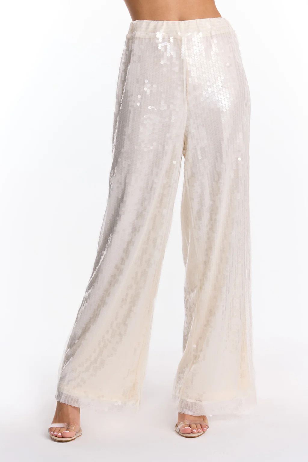 Alba Sequin Pant - Pearl | The Noli Shop
