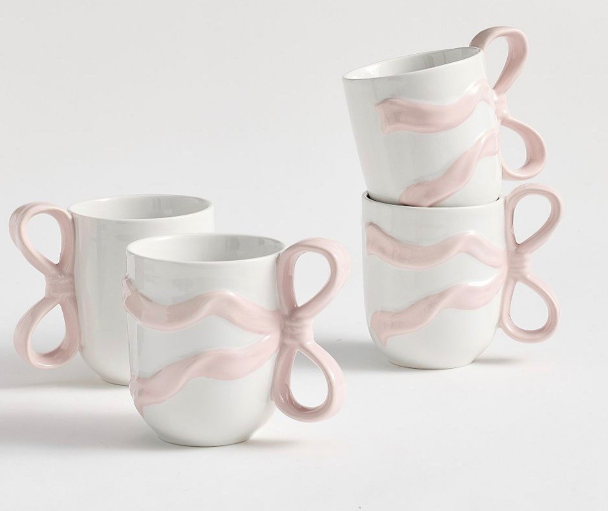LoveShackFancy x Pottery Barn bow mug
White and pink bow mug

#LTKHome