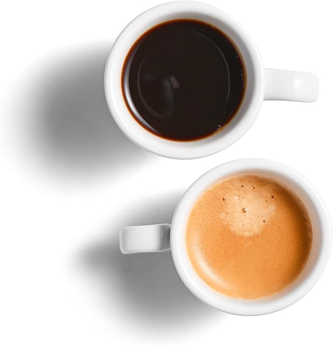 2.5 oz / 75 ml Pure White Ceramic Espresso Cups, Set of 2, Demitasse Espresso Mugs | Amazon (US)