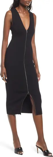 Zip-Up Sweater Midi Dress | Nordstrom
