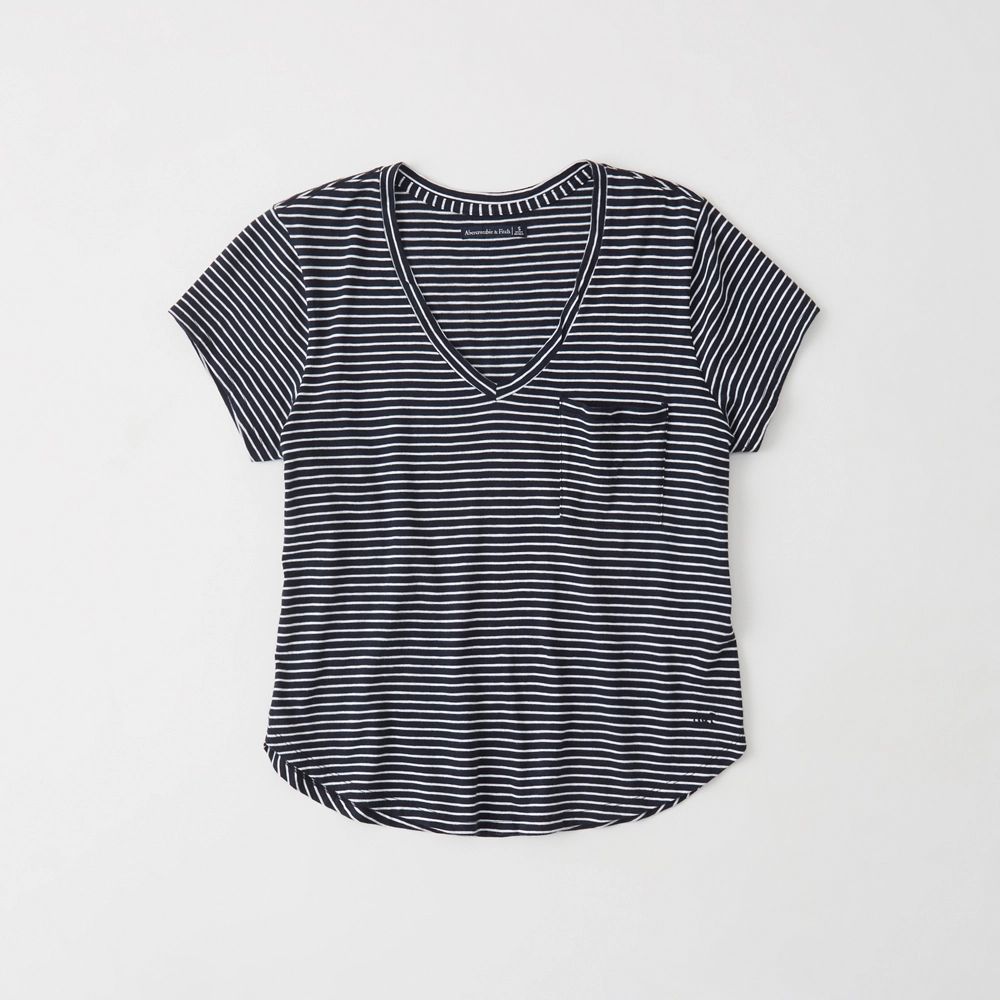 V-Neck Boyfriend Tee | Abercrombie & Fitch US & UK