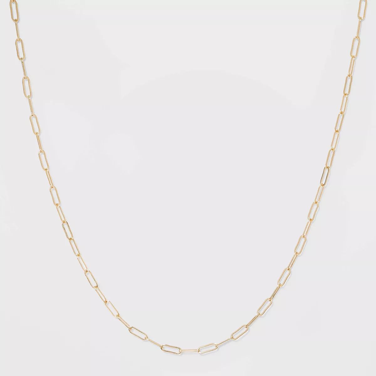 Paper Clip Chain Short Necklace - A New Day™ Gold | Target