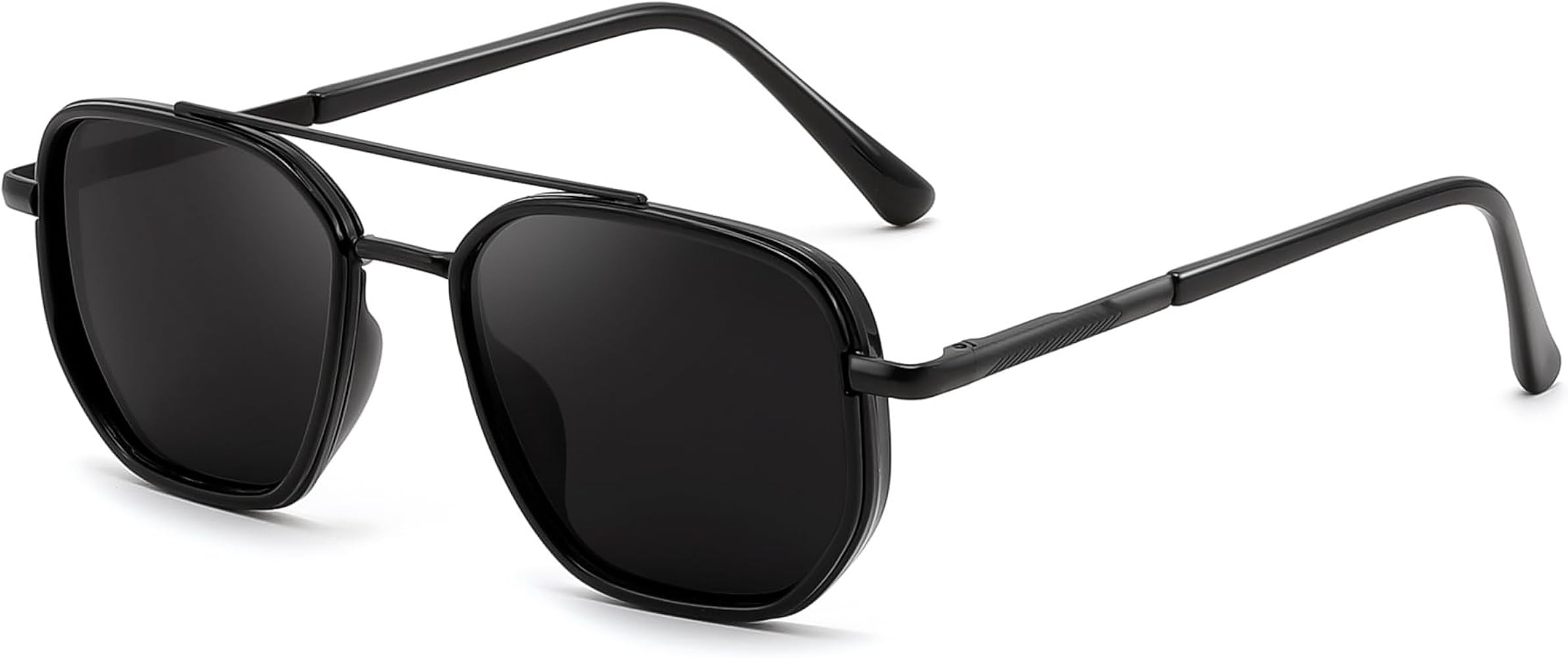 FEISEDY Polarized Aviator Sunglasses for Men Square Retro Metal Frame UV 400 Protection TAC Lens ... | Amazon (US)