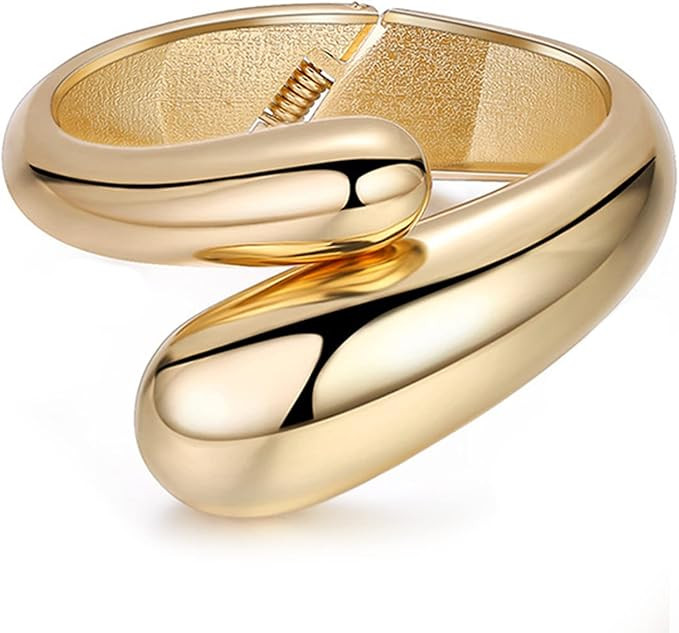 choice of all Gold Cuff Bracelets for Women Chunky Bangle Bracelets Irregular Polished Bracelets ... | Amazon (US)