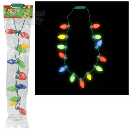 Light-Up Christmas Bulb Necklace 25 | Walmart (US)