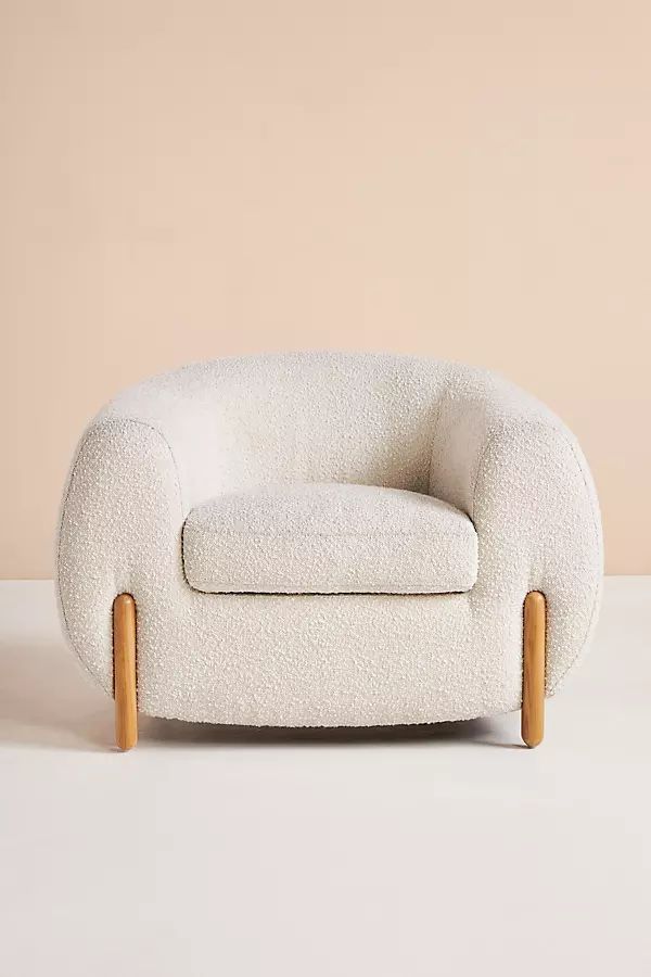 Boucle Mermont Chair By Anthropologie in White | Anthropologie (US)