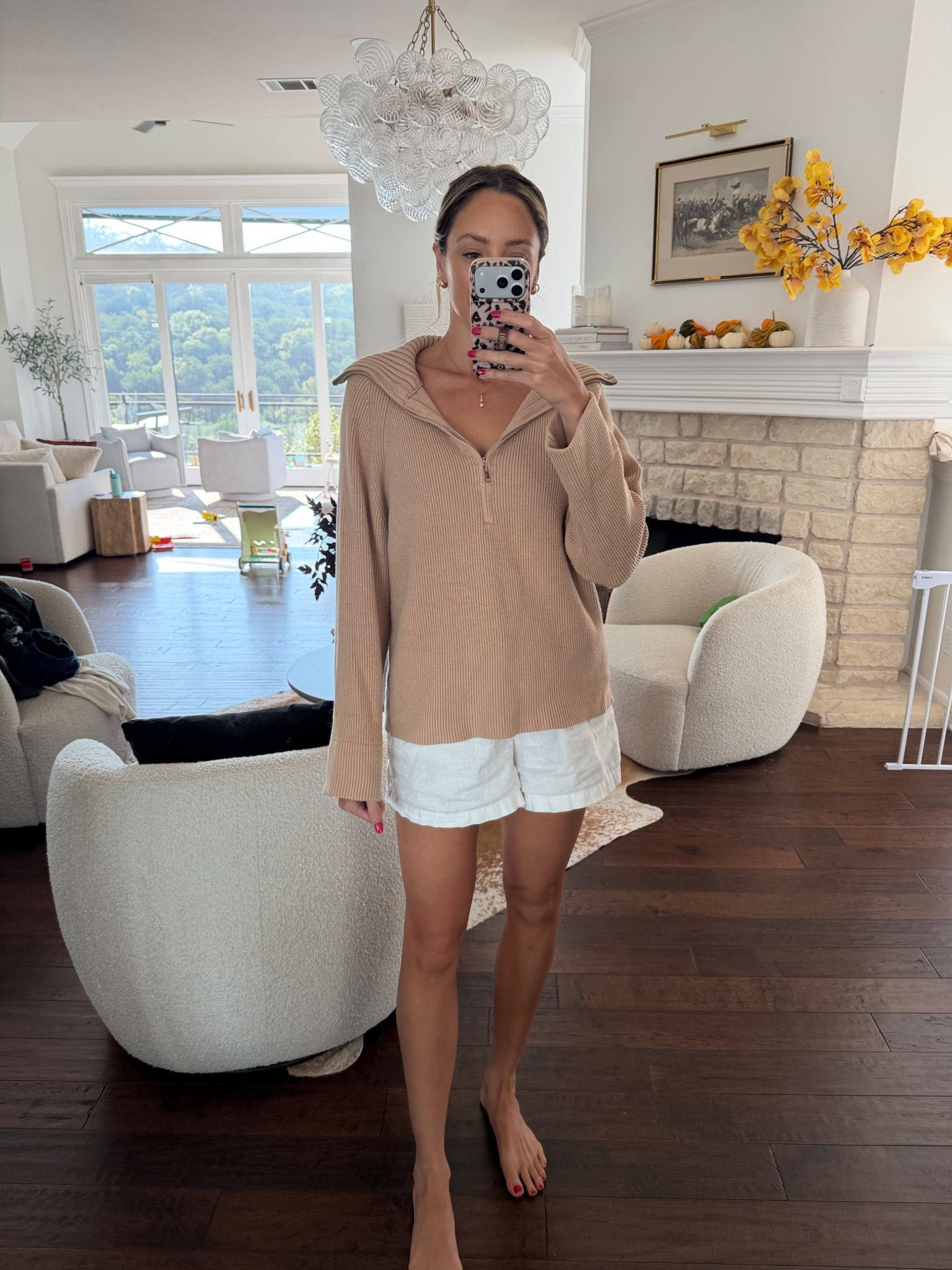 My fav comfy Amazon sweater for a more elevated look. Wearing a L and it’s oversized but I’ve shrunk it a few times over the years. The fabric is very thick and high quality. 