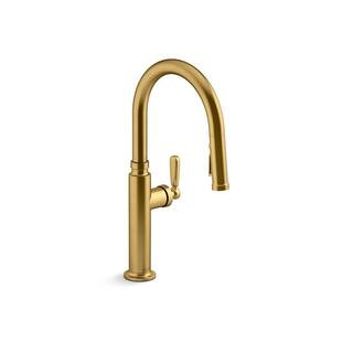 Edalyn By Studio McGee Single Handle Pull Down Sprayer Kitchen Faucet With Sprayhead in Vibrant B... | The Home Depot
