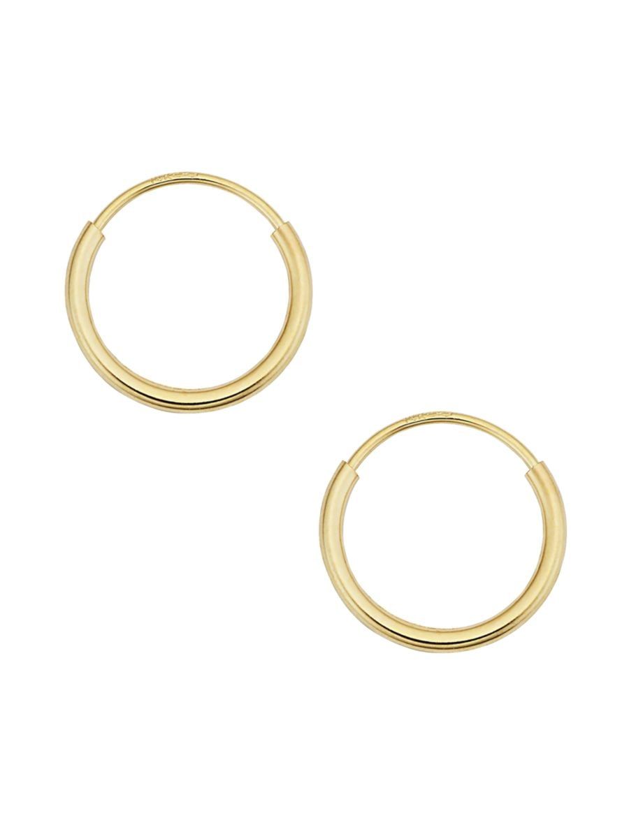 Shop Oradina 14K Yellow Gold Easy Day Petite Hoops | Saks Fifth Avenue | Saks Fifth Avenue