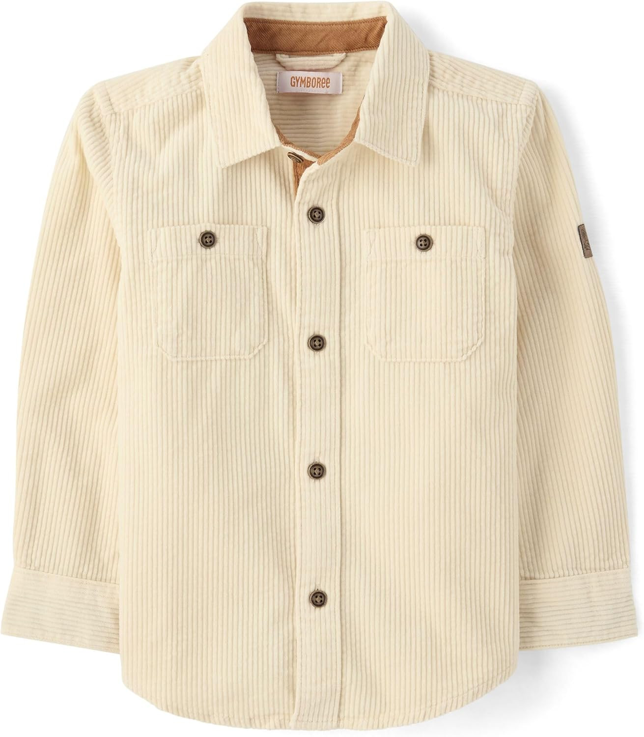 Gymboree Boys' and Toddler Long Sleeve Textured Corduroy Button Up Shirt | Amazon (US)