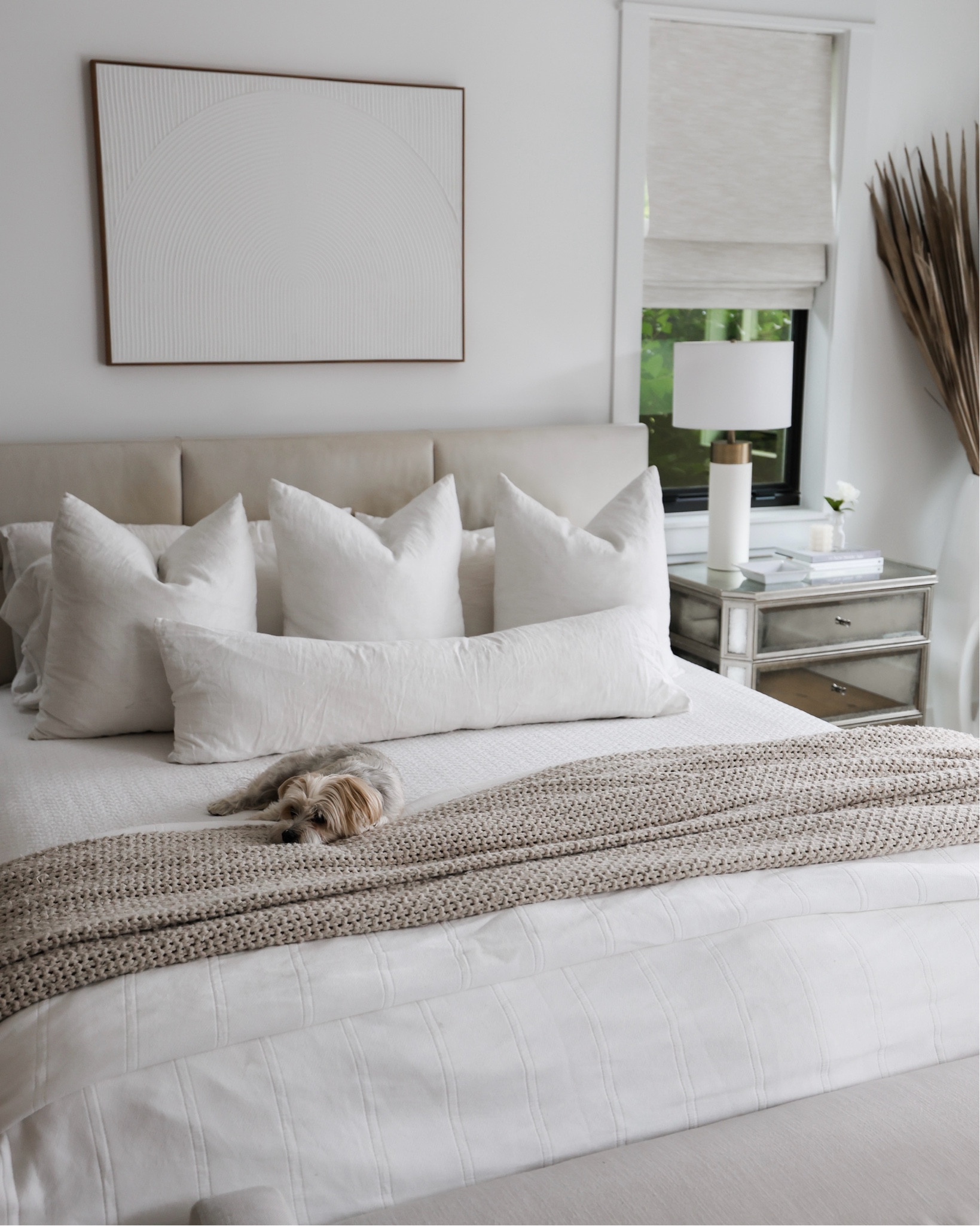 Bedding pillows! I love this extra large lumbar pillow paired with these white linen pillows. 

Bedding, pillow covers, master bedroom, art, throw blanket 

#LTKhome #LTKstyletip