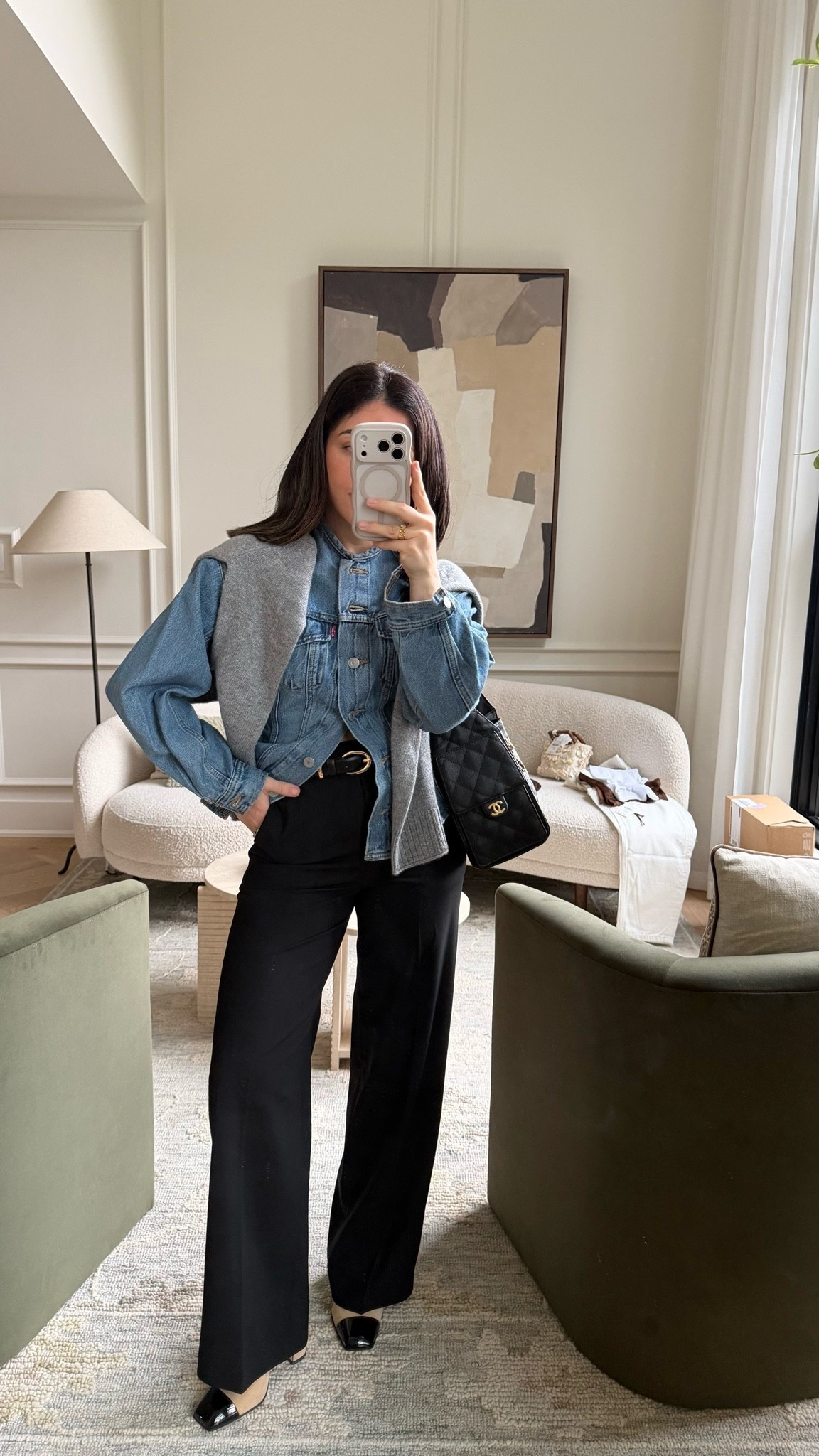 Denim jacket - size XS
Pants - size 2
Sweater - small

#LTKworkwear #LTKtravel #LTKcanada