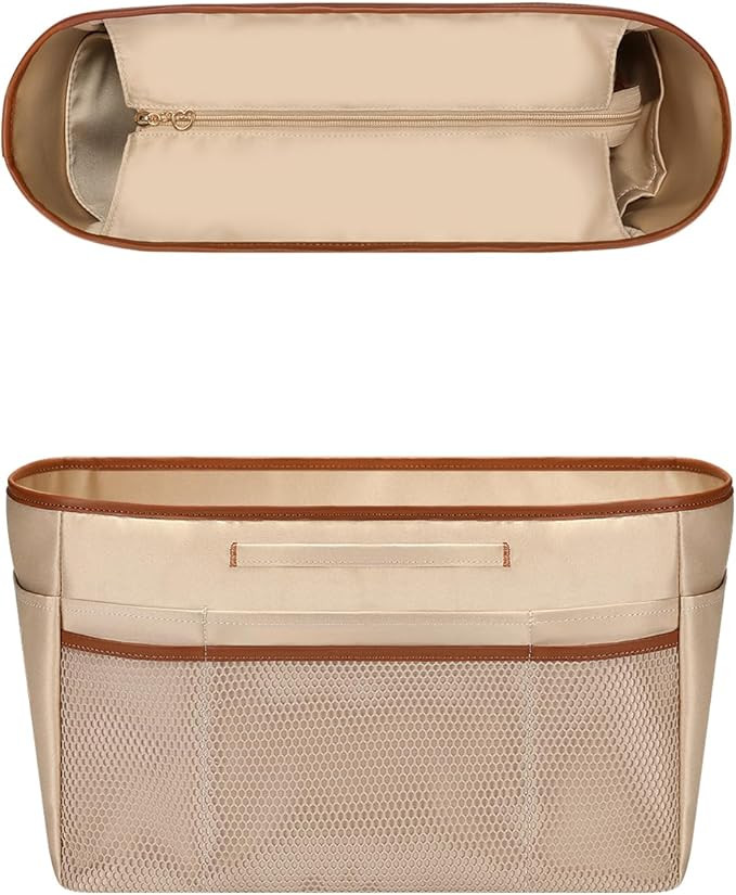 GIVLEFLY Small Purse & Handbag Organizer Insert with Zipper, Multiple Pockets and Handle, Lightwe... | Amazon (US)