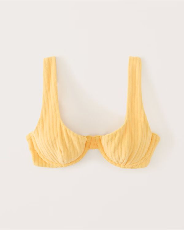 Terry Wide Strap Underwire Bikini Top | Abercrombie & Fitch (US)