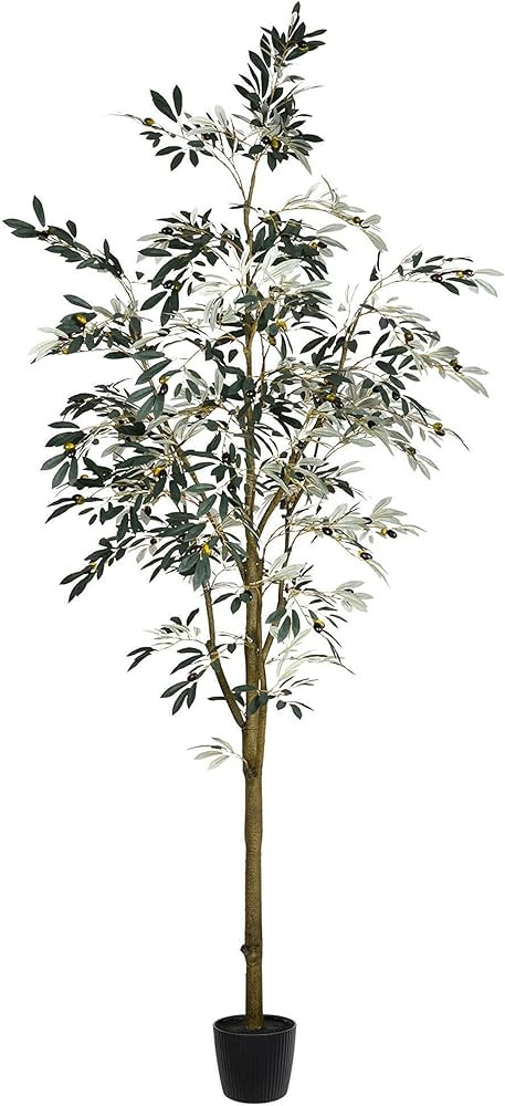 Vickerman Everyday Faux Olive Tree 8 Foot Tall Green Silk Potted Artificial Indoor Olive Plant wi... | Amazon (US)