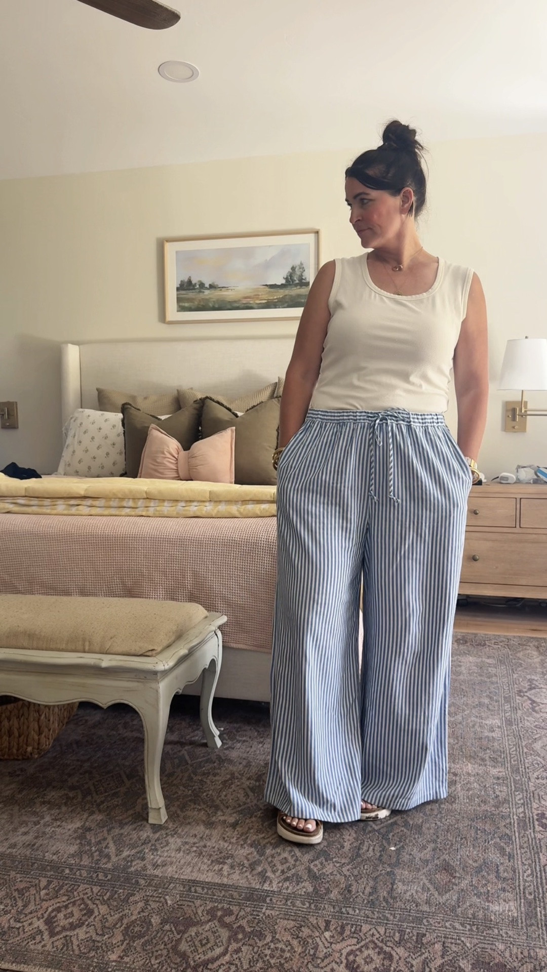 Stay comfy yet stylish with these chic palazzo pants. Pair them with the cutest tank top for an effortless look! 🌸👖✨

#LTKgrwm #LTKmomlife #LTKootd