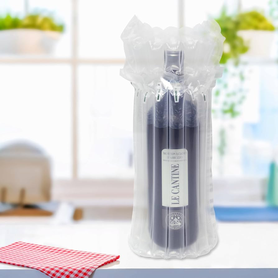 10 Packs Wine Bottle Travel Protector Bags, Monkkino Inflatable Bubble Cushion Wrap, Safety Choic... | Amazon (US)