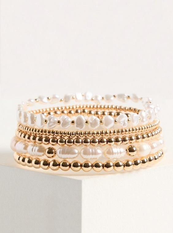 Pearl Stretch Bracelet Set | Torrid (US & Canada)