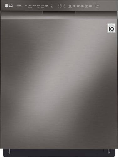 LG - 24"" Front-Control Built-In Dishwasher with Stainless Steel Tub, QuadWash, 48 dBa - PrintProof  | Best Buy U.S.