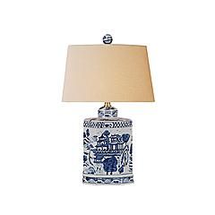 Katanara 19"H Blue and White Porcelain Accent Table Lamp | LampsPlus.com