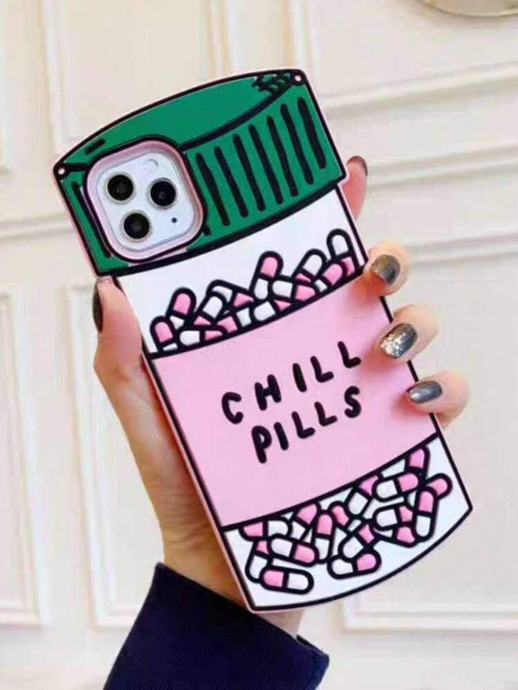 New Creative Candy Jar Style Silicone Soft Protective Phone Case Cover Compatible With Apple IPho... | SHEIN