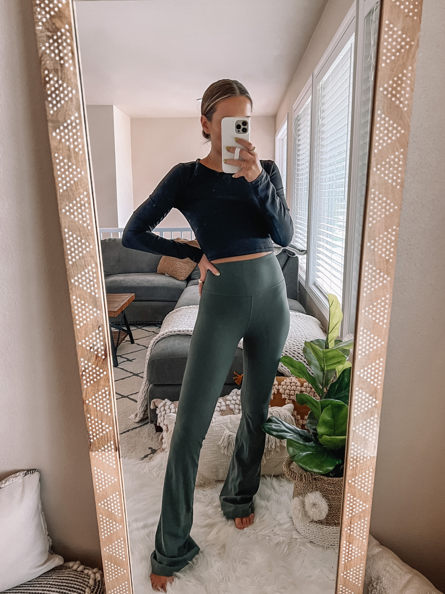 New Lululemon✨ wearing size 6 top (should’ve gone with a 4!) and size 2 groove pants (color smoked spruce) 

#LTKstyletip #LTKfit