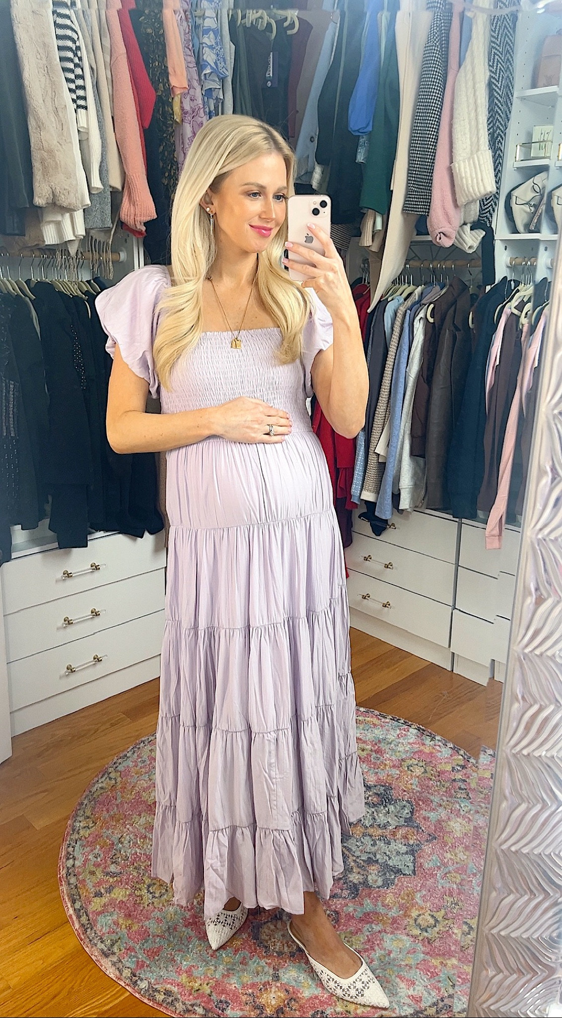 Third trimester spring dress - 29 weeks pregnant wearing small 

#LTKSaleAlert #LTKFindsUnder50 #LTKBump