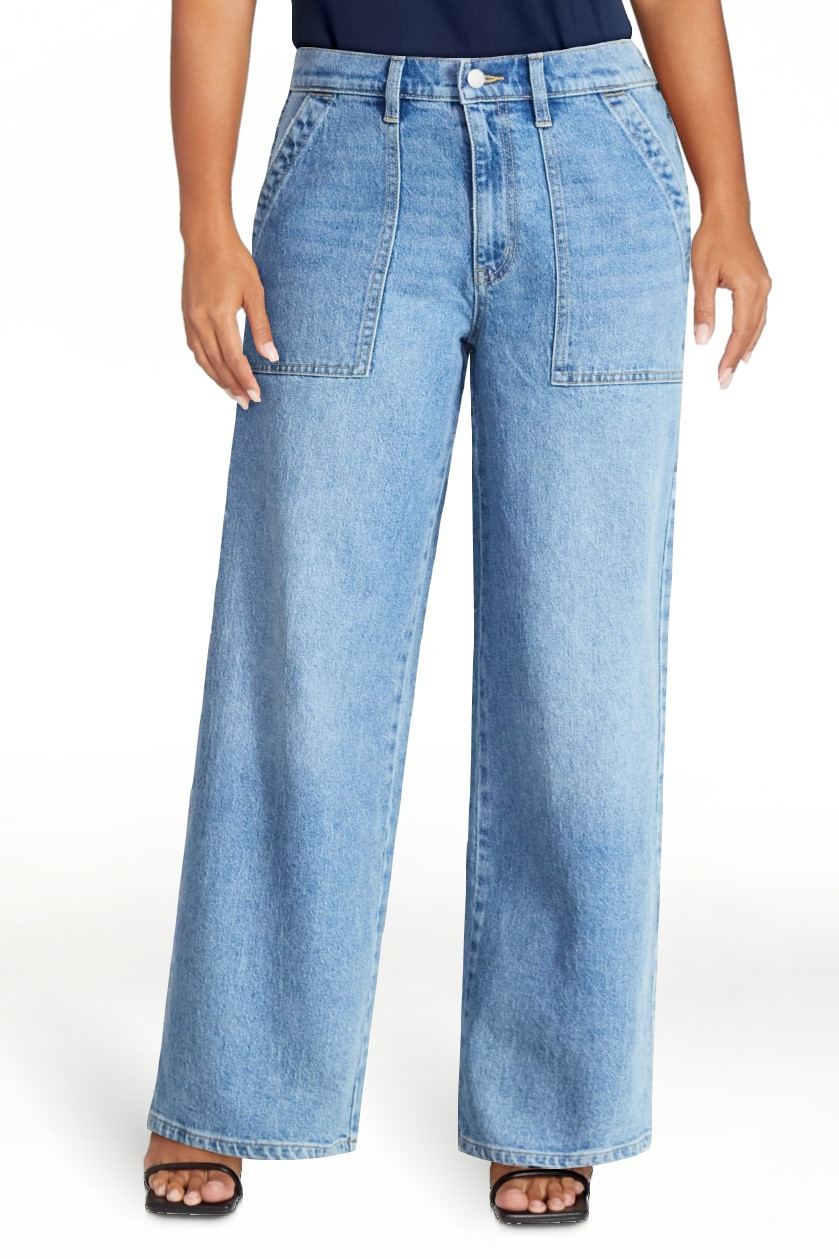 Time and Tru Women's Wide Leg Utility Trousers, 31" Inseam, Sizes 0-20 | Walmart (US)