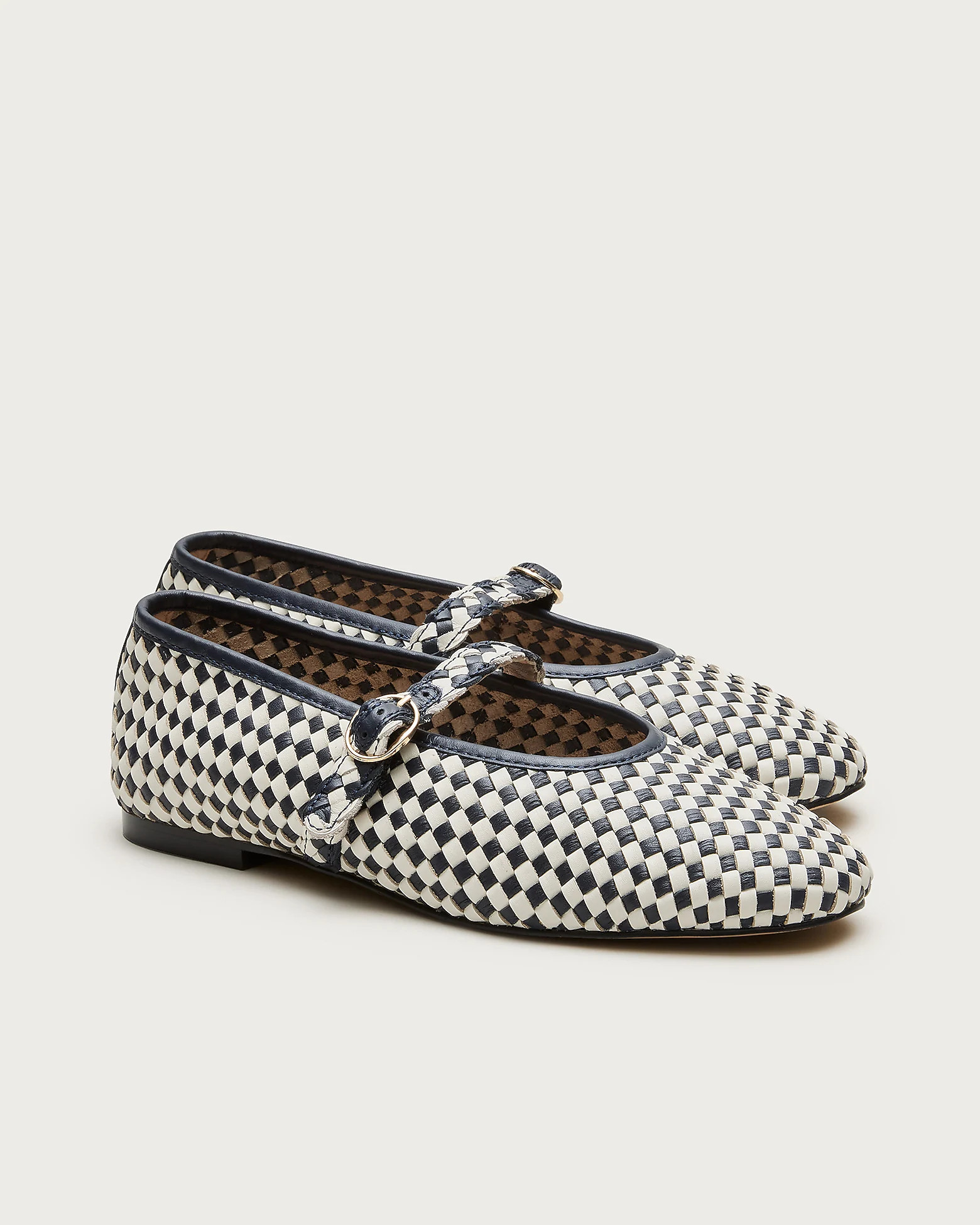 Mary Jane ballet flats in woven leather | J. Crew US