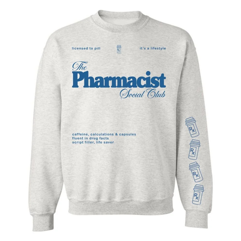 ‘Pharmacist Social Club' Crewneck Sweatshirt | United Monograms