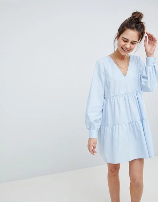 ASOS DESIGN Cotton Tiered Mini Smock DressOut of stock :-(MORE FROM: | ASOS US
