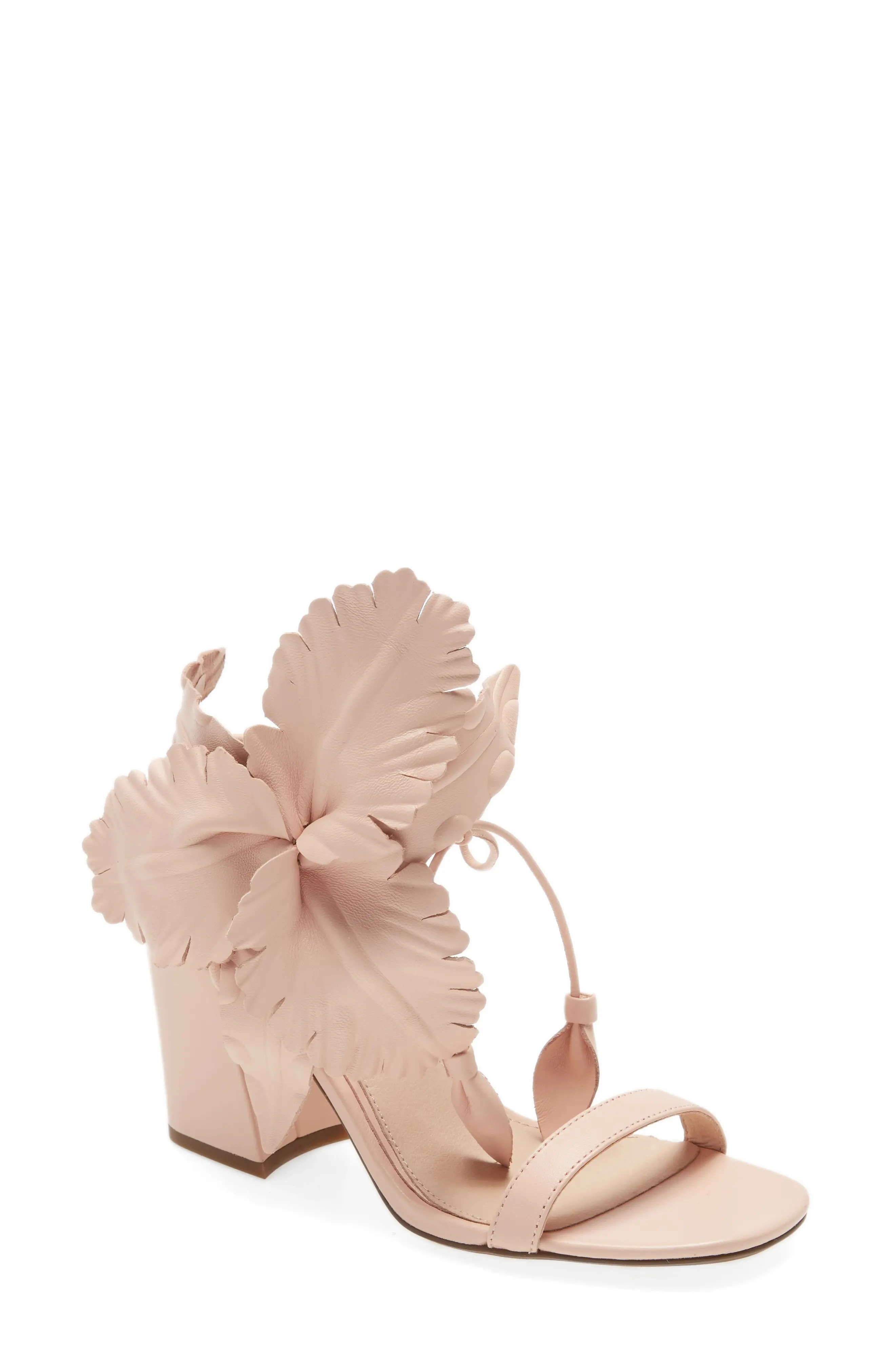 Cecelia New York Hibiscus Sandal in Pale Pink Leather at Nordstrom, Size 8.5 | Nordstrom