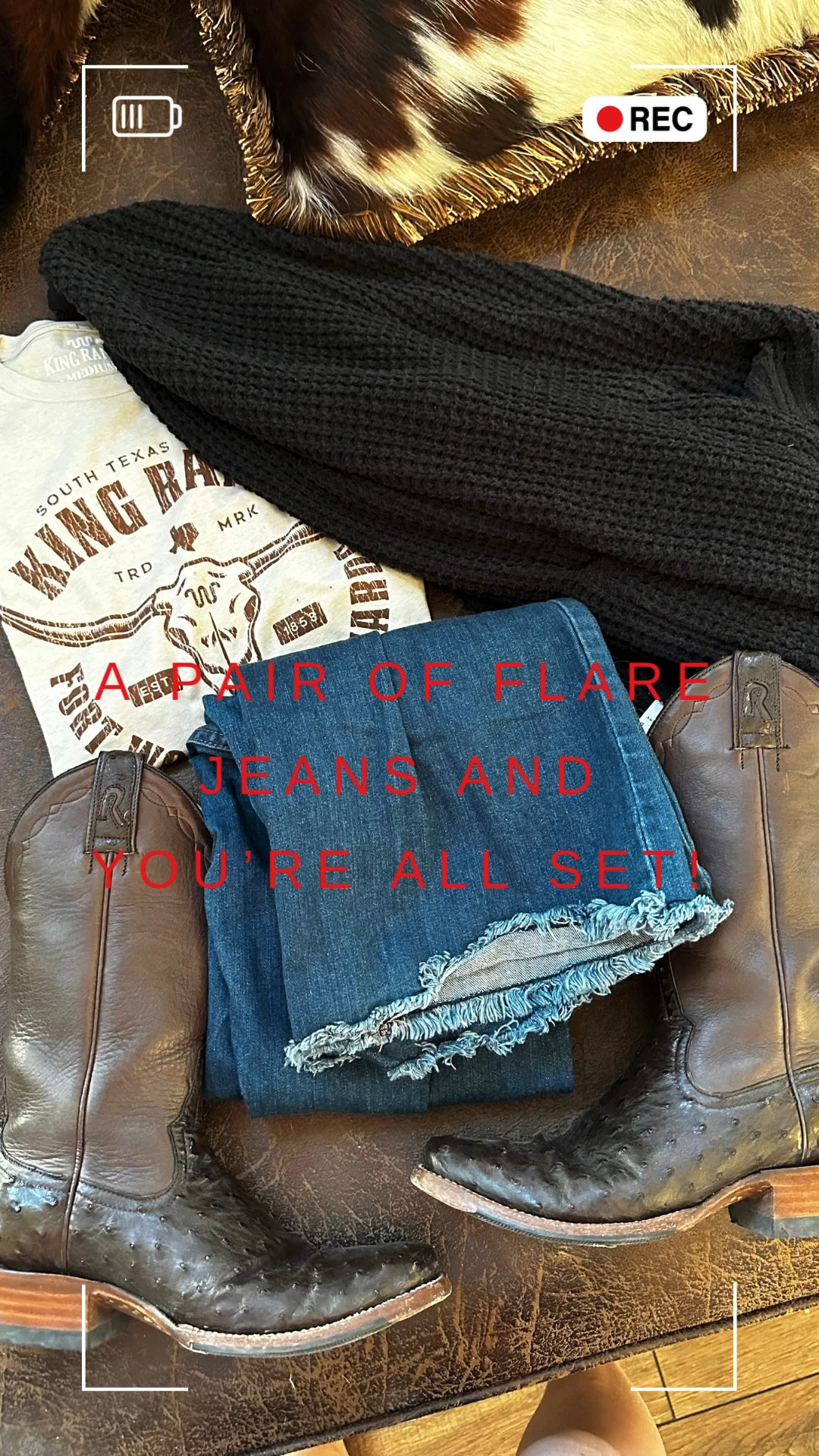 My outfit of the day! Rob Patrick boots, Kimes flare jeans, a cute western tee, and a comfy cardigan! 

Country concert, work wear, flare jeans, American eagle, Yellowstone, Kimes ranch jeans, graphic tee, cowboy boots, leather, American eagle, sweater

#LTKworkwear #LTKstyletip #LTKFind