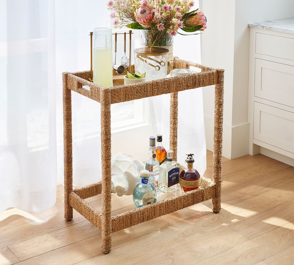 Malibu 36" Woven Bar Console | Pottery Barn (US)