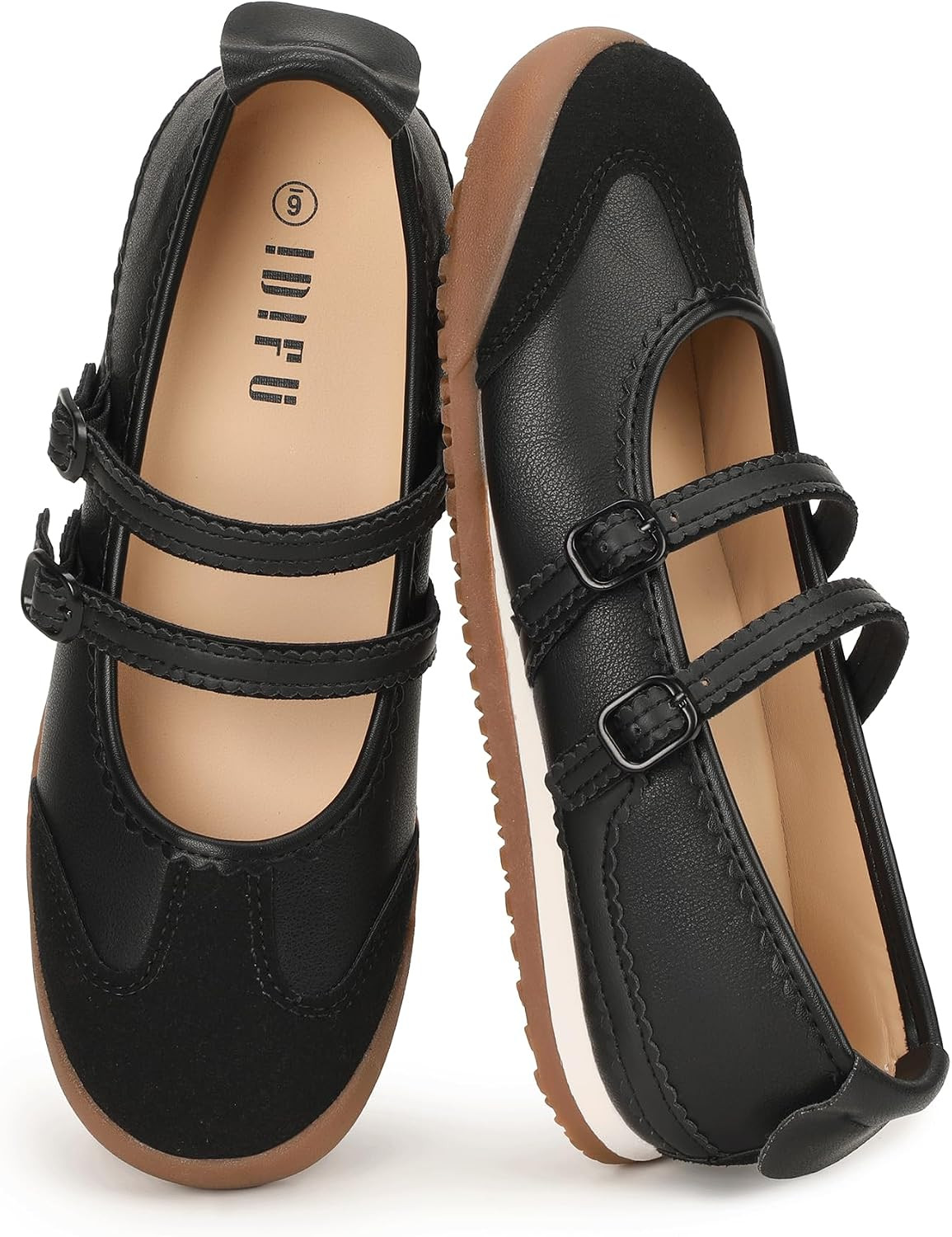 IDIFU Mary Jane Shoes Comfortable Ballet Fashion Sneakers for Women | Amazon (US)