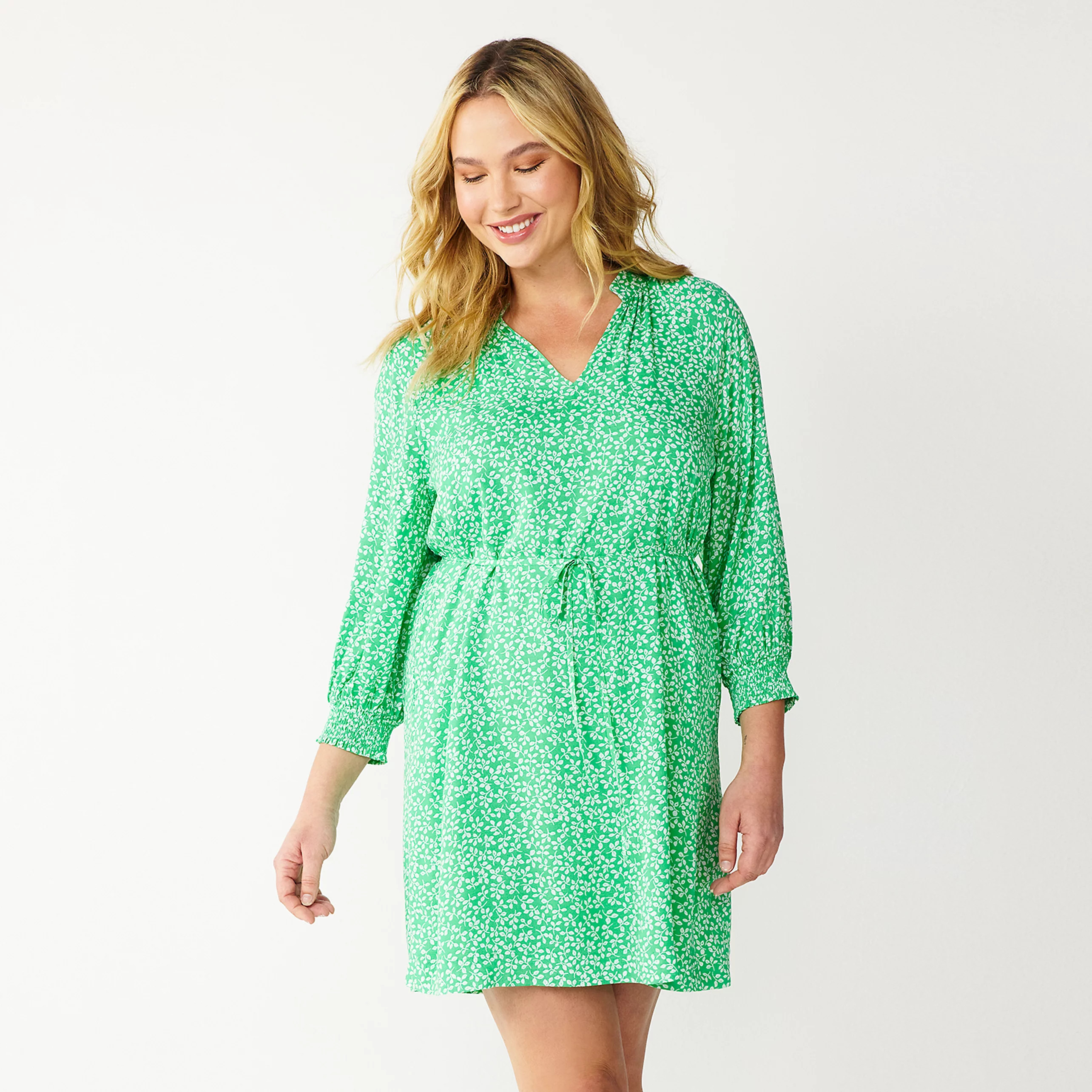 Women's DRAPER JAMES RSVP™ V-Neck Smocked Sleeve Dress | Kohl's