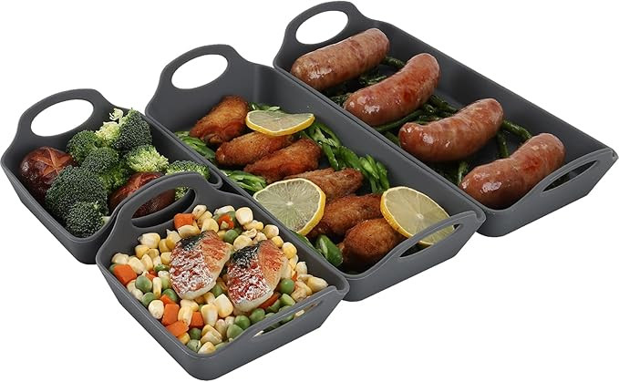 Silicone Baking Sheet Pan Dividers,Sturdy Heatproof Handles Nonstick Tray,Cooking Reimagined,Reus... | Amazon (US)