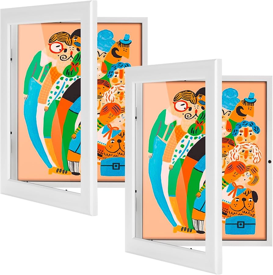 WUIRCCX 8.5x11 Kids Art picture frame,Front Opening with HD Glass,Horizontal and Vertical Art Dis... | Amazon (US)