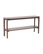 64x18x30.25 Harlow Solid Mahogany Wood Console Table | TJ Maxx